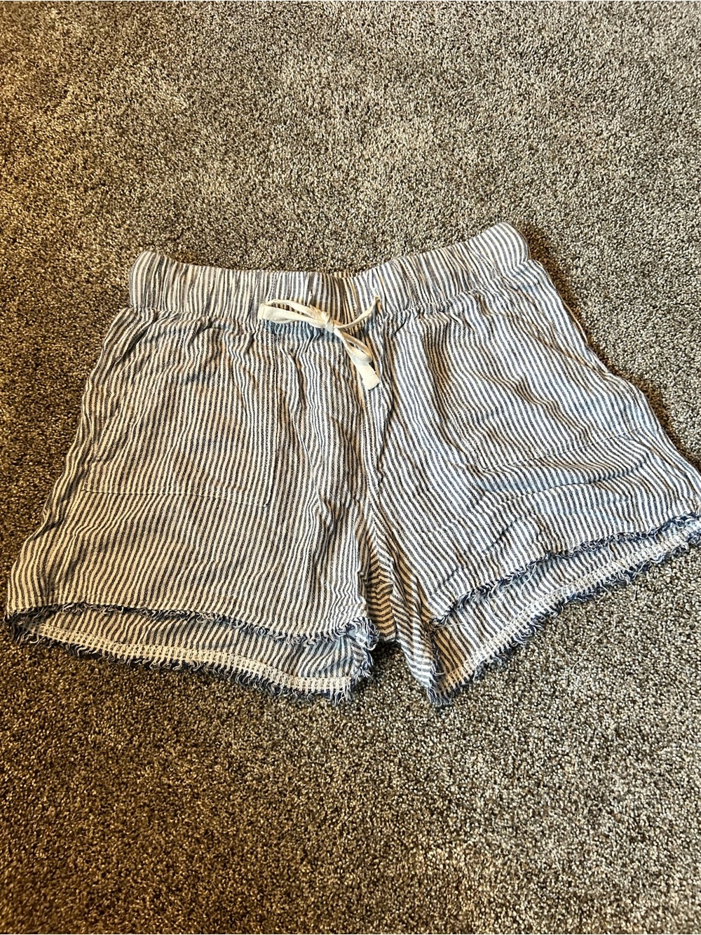 Thread and Supply Striped Linen Shorts